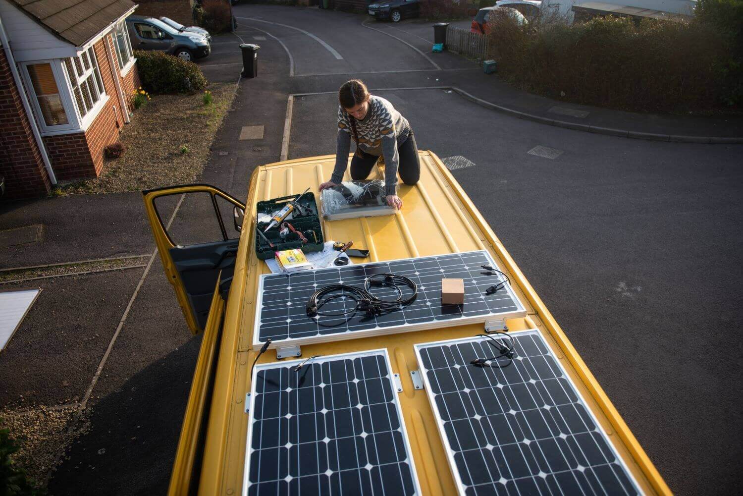 choose right place on van for solar panels