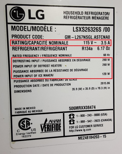 How to check your refrigerator's wattage