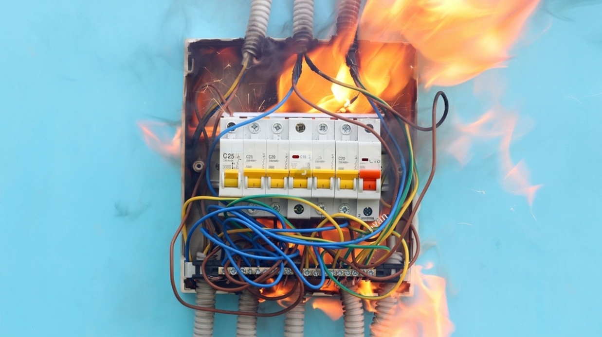 Improper fuse electrical fire