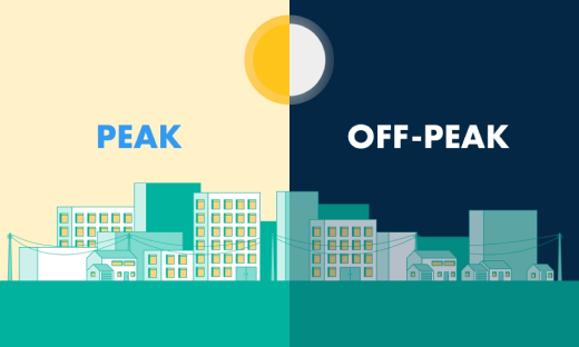 off-peak electricity hours vs peak hours